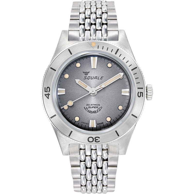 Squale Super-Squale Sunray Grey on Bracelet