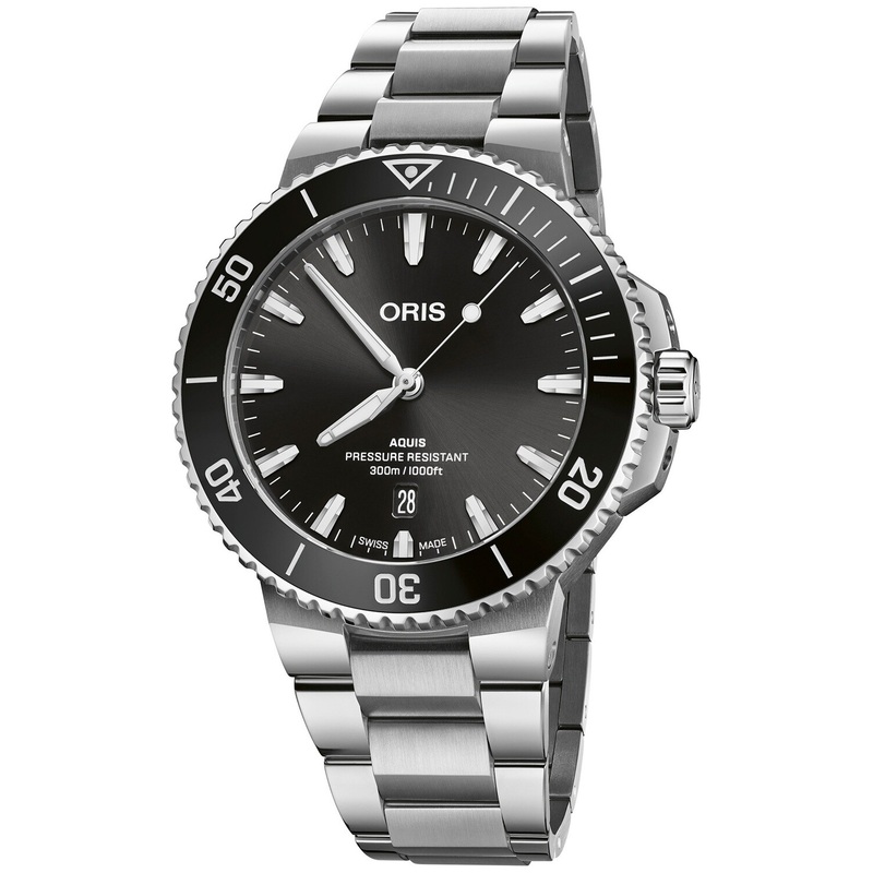 Oris Aquis Date Black Dial on Bracelet