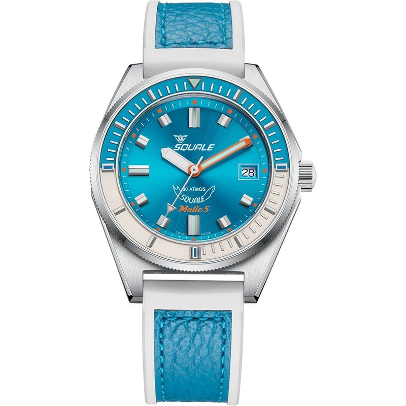 Squale Matic S MATICLBWLB.RLWLB Light Blue Hydroleather