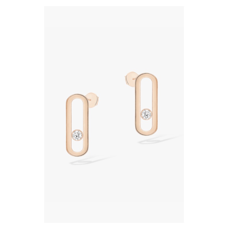 Move Uno Earrings in Pink Gold – Messika