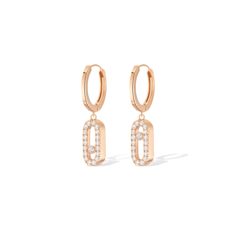 Move Uno Hoops in Pink Gold – Messika