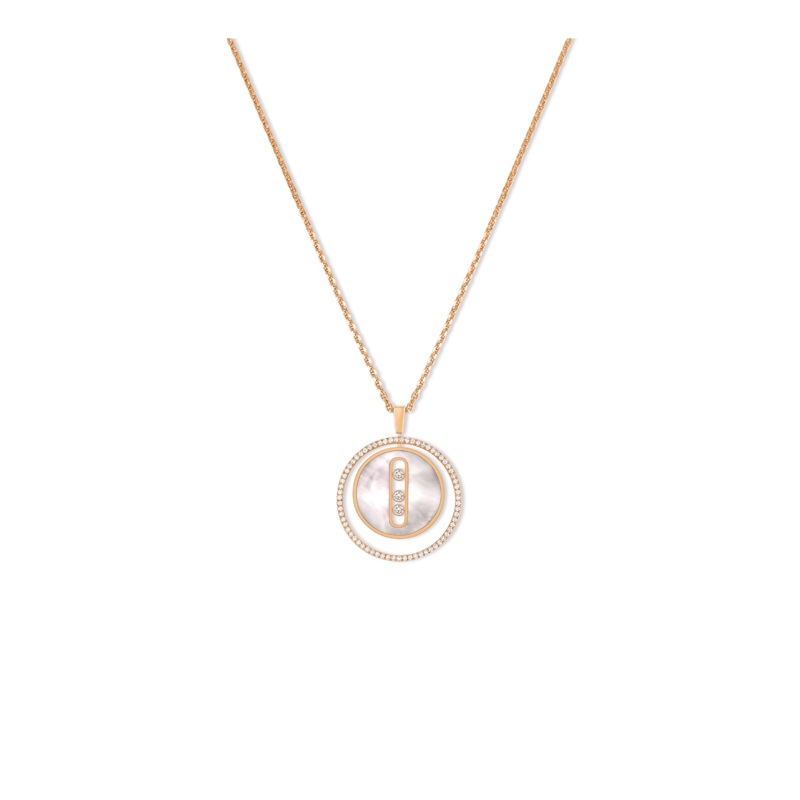 Lucky Move Mother-Of-Pearl MM Pendant in Pink Gold – Messika