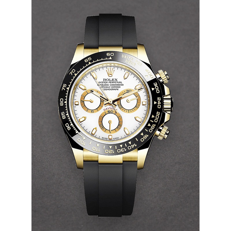 116518LN WHTSRS Rolex Daytona Yellow Gold  on Strap