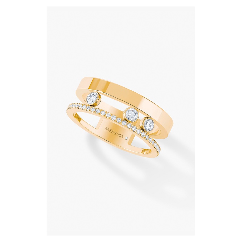 Move Romane Ring in Yellow Gold Size 54 – Messika