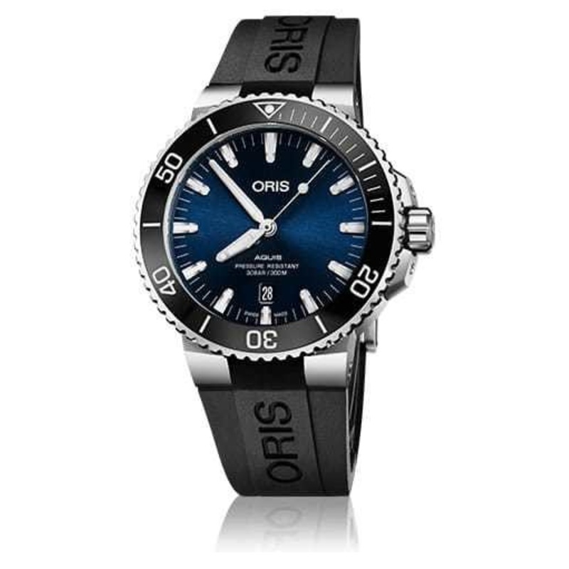 Oris Aquis Date Blue Dial on Rubber Strap 01 733 7730 4135-07 4 24 64EB