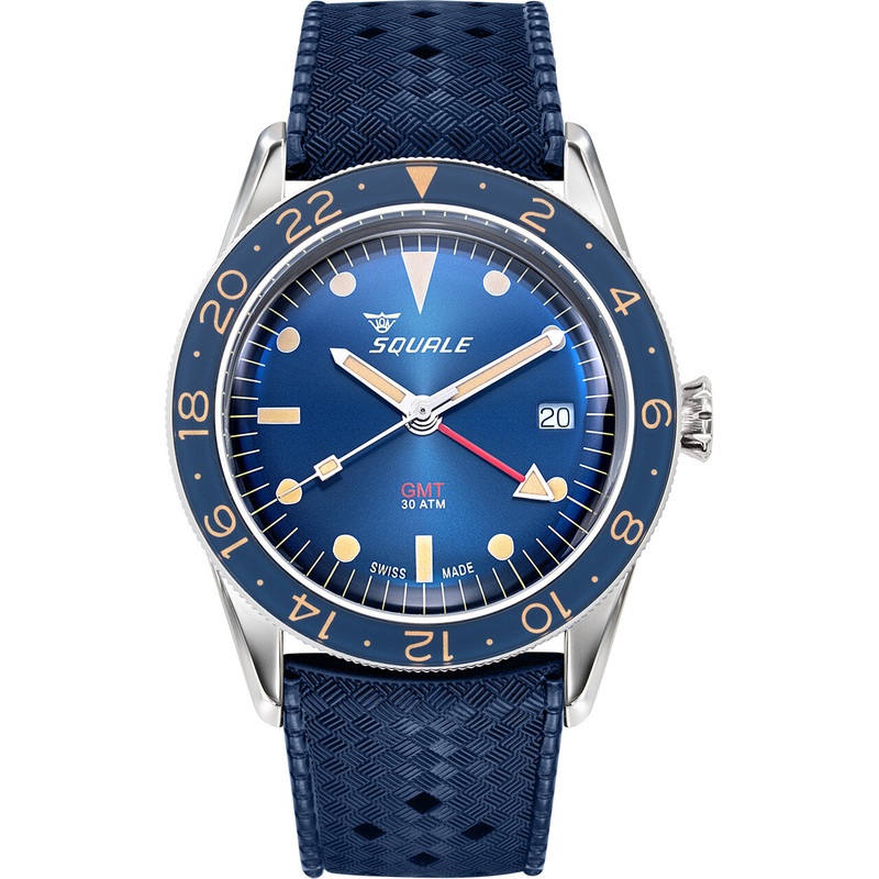 Squale Sub 39 GMT Blue Edition on Strap