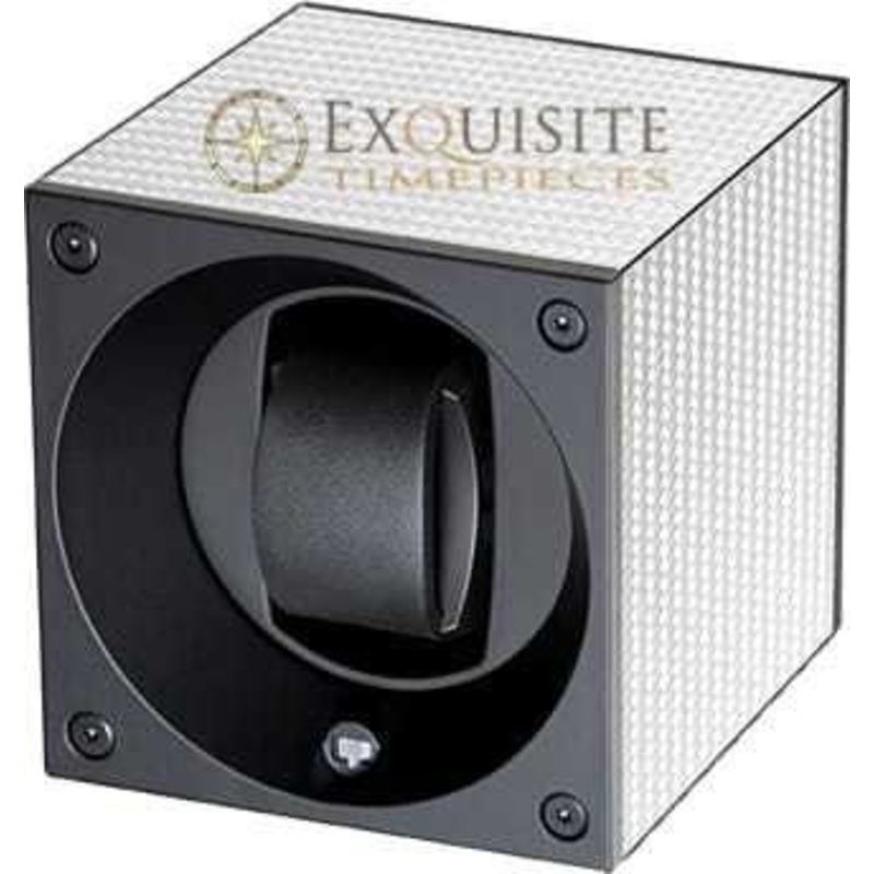Swiss Kubik Watch Winder Single – White Carbon Fibre Sk01.cf002