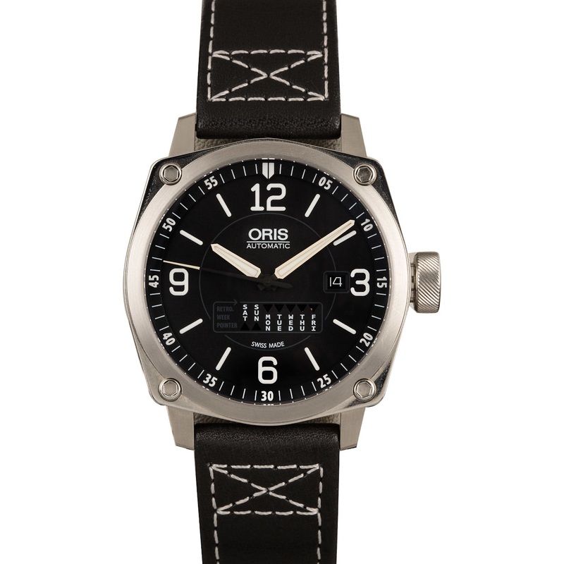 Buy Used Oris BC4 Retrograde Day 01 735 7617 4164-07 5 22 58FC  – Sku: 7617 4164