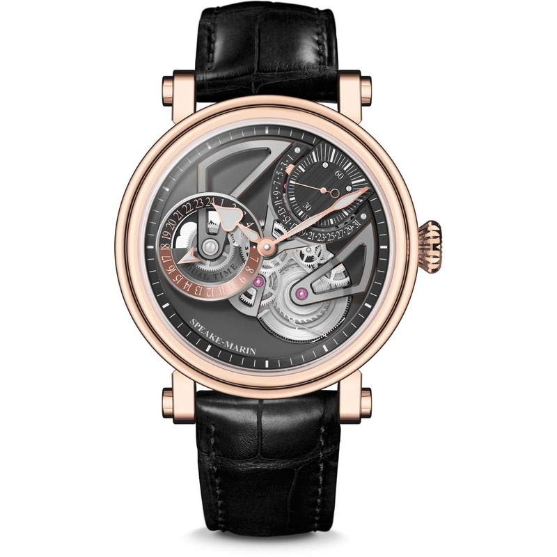 Speake-Marin 423809250 Openworked Dual Time Red Gold 38mm