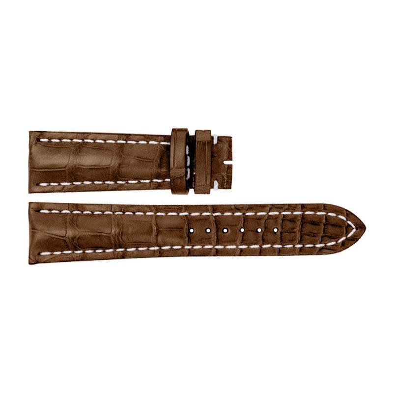 754P 24mm Brown Breitling Leather Strap with Tang Buckle on Sale