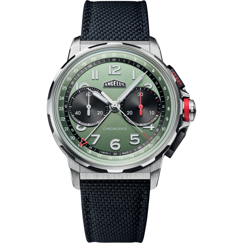 Angelus 0CDZF.F01A.K009B Chronodate Titanium Green